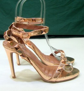 metallic bronze heels