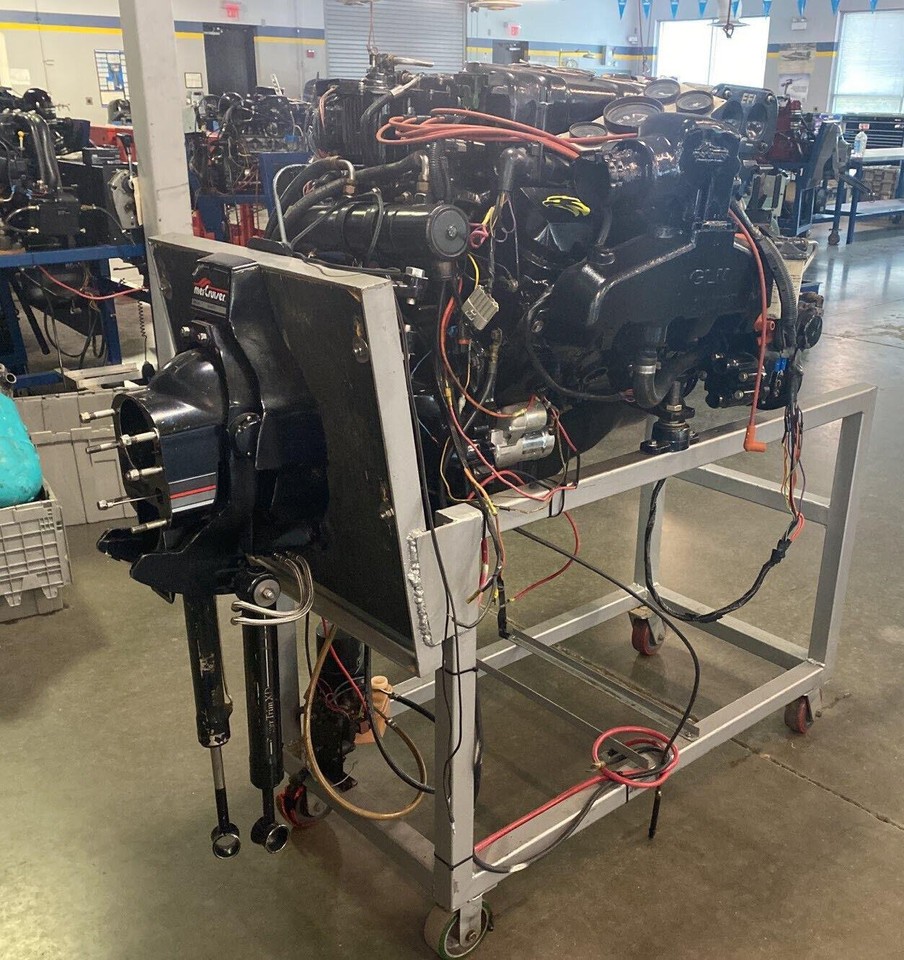 DIESEL MARINE INBOARD RUNNING TEST ENGINE STAND MOUNT SHOP TOOL CART | eBay