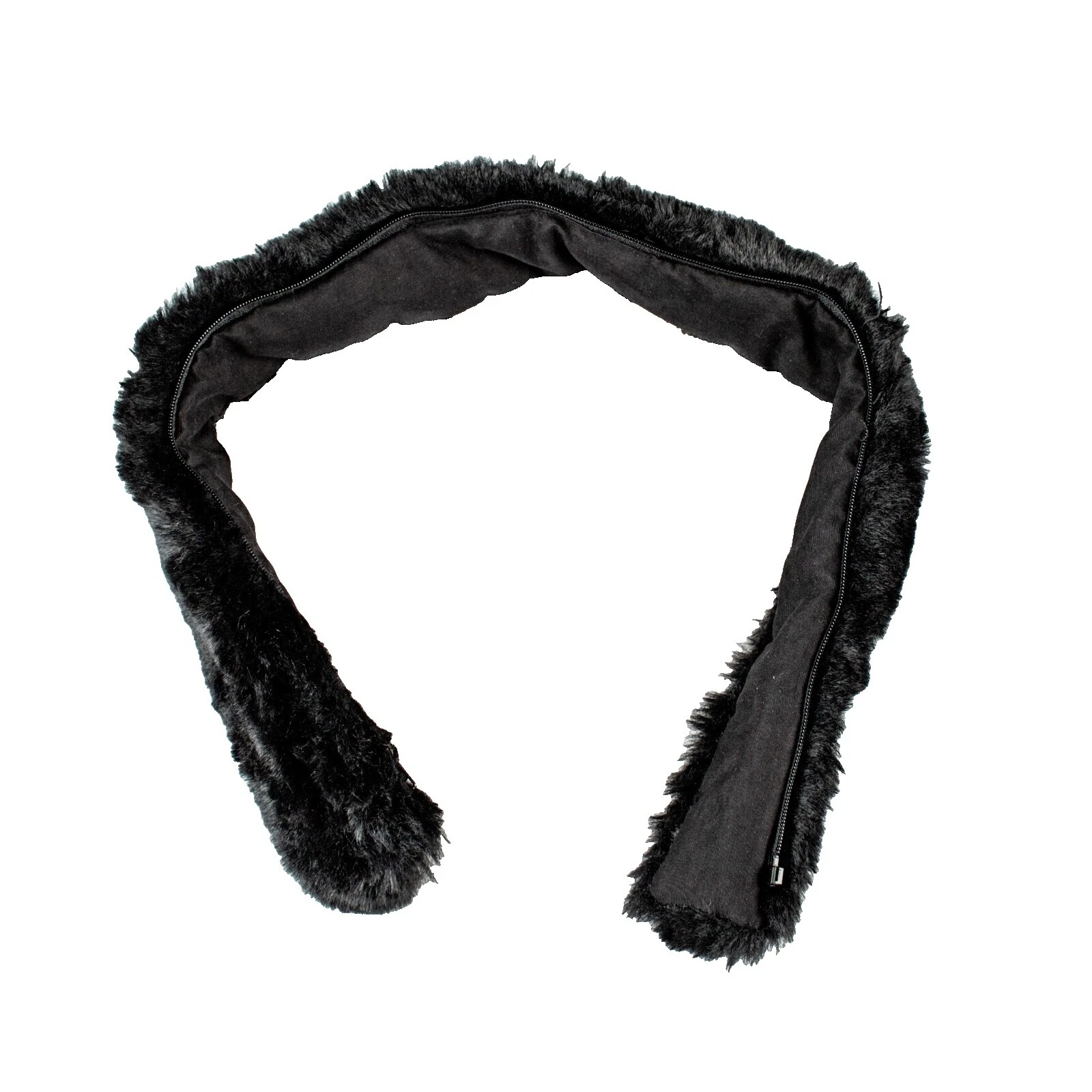 Меховые черные однотонные шарфы для мужчин