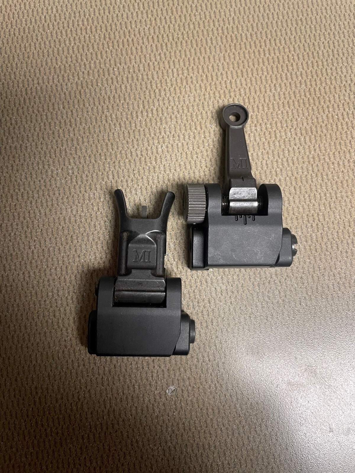 Midwest Industries M.I. Combat Rifle Sight Set Adjustable Front and Rear BUIS