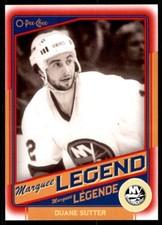 2012-13 O-PEE-CHEE OPC MARQUEE LEGEND RED DUANE SUTTER NEW YORK ISLANDERS #532