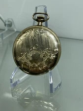 ANTIQUE Langendorf Stratford 7J 6S Pocket Watch Rolled Gold Case Open Face