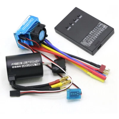 Impermeabile 3650 Motore Brushless 60A ESC+Program Card Combo Set 1/10 Auto da Corsa