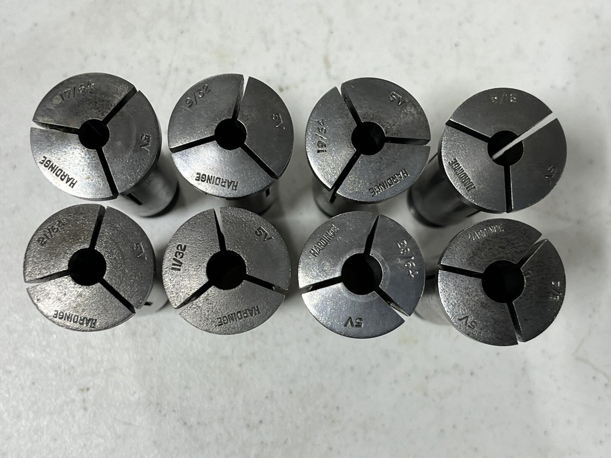 17/64 - 3/8” Hardinge 5v Collet Lot 5 V lathe mill Van Norman