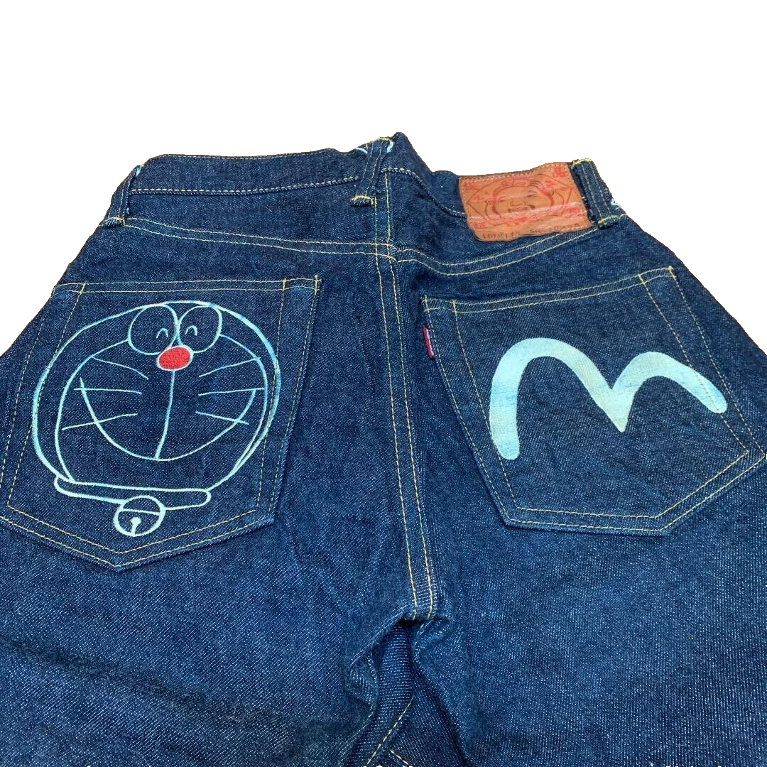 Denim Jeans EVISU × DORAEMON Collabo JEANS Selvedge DENIM Denim Jeans EVISU × DORAEMON Collabo JEANS Selvedge DENIM