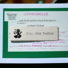 Baby Keepsake Birth Certificate Gift Box