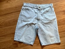 Vintage Levi's 550 Mens Blue Jean Shorts Size 38 Light Wash