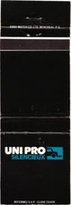 Boucherville Quebec Canada Uni Pro Silencieux Vintage Matchbook Cover