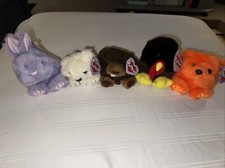 Lot Of 5 Puffkins Bumper, Crystal, Chomper, Strut, Mango