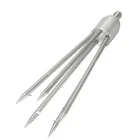 5-Prong Fishing Fish Frog Eel Salmon Barbed Stainless Spear Gig M8 Long Nut 1Pc
