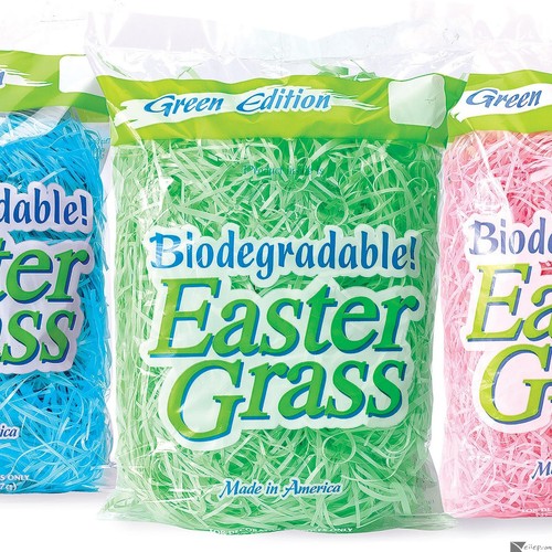 Biodegradable Pastel Color Spring Easter Grass Plastic Gift Basket Fill, 1.5 oz - Picture 3 of 5