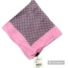 Link Pattern Pink Silk Handkerchief Pocket Square Scarf