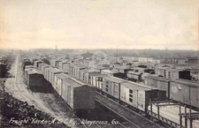 Waycross GA Georgia Atlantic Coast Line Train Yards 1910 RPPC Postcard COPY