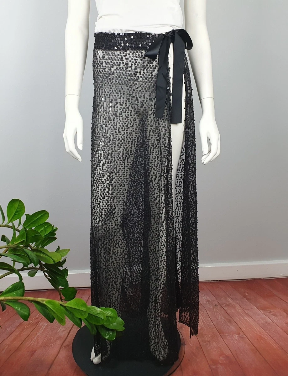 Black sequin hotsell beach cover up