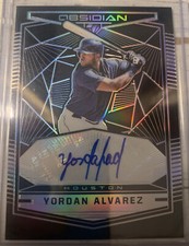 2019 Obsidian Yordan Alvarez Prizm Prospect Rookie Autograph #OA-YA ASTROS Mvp