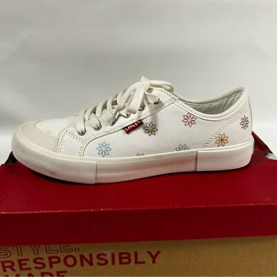 Levis-Women's Anika Newmericana Floral Winter White/Multi Sneaker-Size 7.5 B (M)