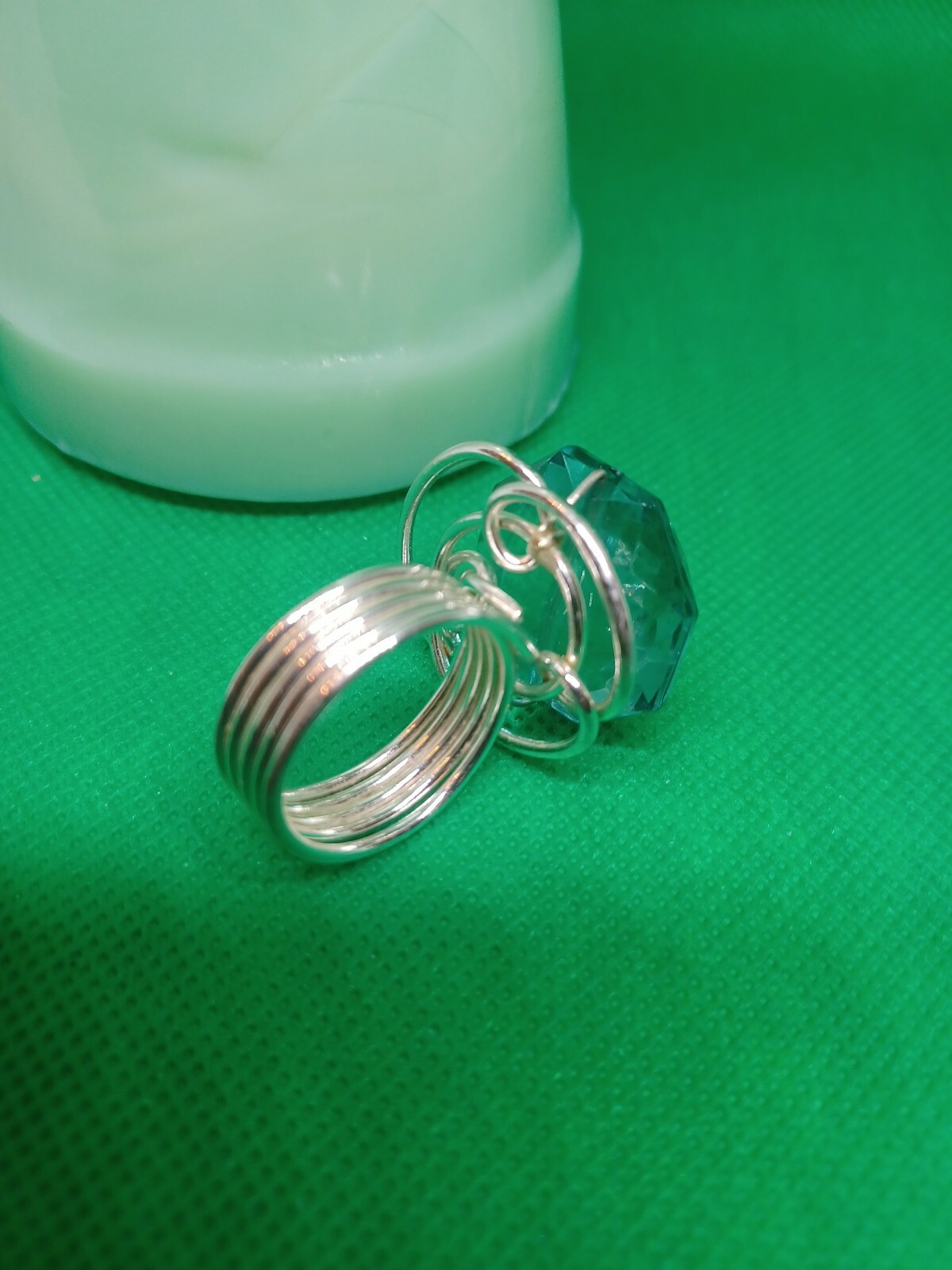 Handmade Silvertoned Large Statement Ring. Size 1… - image 10