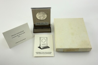 Sterling Silver Proof 1974 Peace Enduring Franklin Mint Holiday