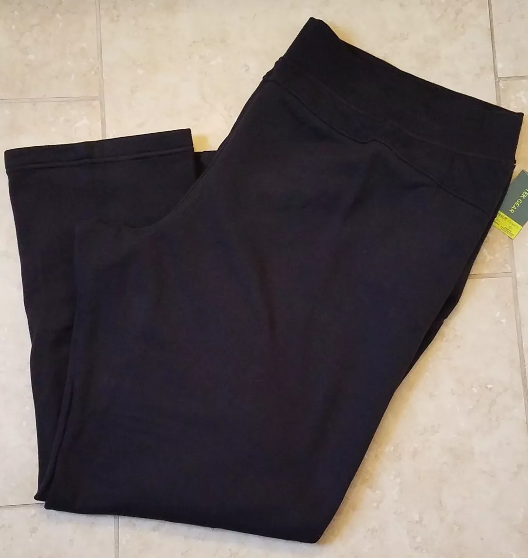 Tek Gear Women UltraSoft Fleece Straight Pants Sweatpants Pockets Black  Plus 3X