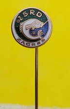 ZSRD Zagreb, Fishing, Angeln, Peche, Fish, hook, haken vintage badge KASUN 1960s