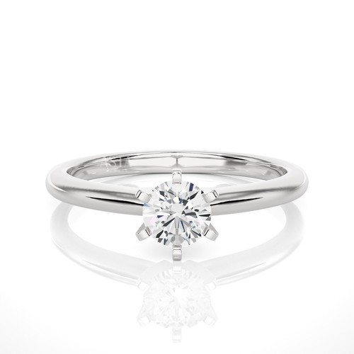 Lab Grown Diamant Solitär Verlobungsring 0,40 CT runder Schliff IGI zertifiziert