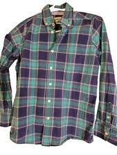 Land's End Boys Button Down Shirt Size Medium 10/12 Dress Shirt With Pocket