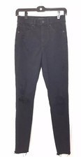 Express Women’s Jeans Skinny High Rise Distressed Dark Wash Size 2R Preowned