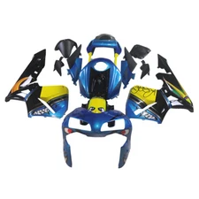 Fairing Kit For 2003 2004 Honda CBR600RR F5 Injection Shark Blue Yellow Bodywork