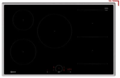 Neff T58SHW1L0 Induktionskochfeld 80 cm Schwarz mit Rahmen aufliegend N70 - Bild 1 von 4