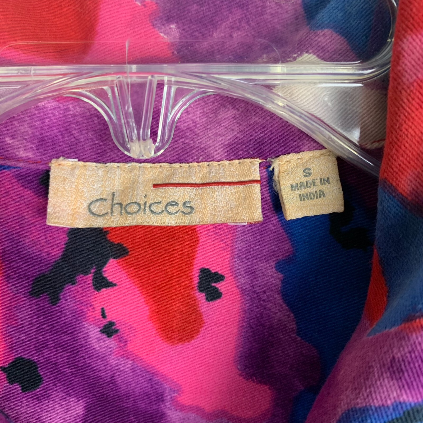 Choices Jacket Purple/Red Multi Collared Buttons … - image 10
