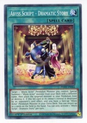 Yugioh Abyss Drehbuch - Dramatische Geschichte PHHY-EN064 Common 1st Edition Neuwertig x3