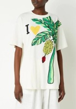 FARM RIO I HEART BANANAS ORGANIC COTTON T SHIRT SIZE XL