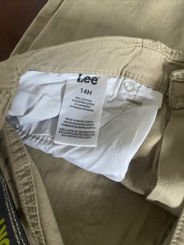 LEE X-TREME COMFORT BOYS PANTS KHAKI SIZE 14 H STRETCH STRAIGHT CUT PANTS - Picture 4 of 6