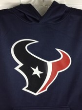 Houston Texans Hoodie NFL Team Apparel Youth Boys M 8/10 Navy Logo Sweatshirt