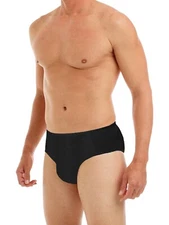 UNDERWORKS 10 Pack Men's 100% Cotton Disposable Black Briefs Size XL
