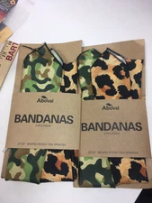 2x Camo Colored Aboval brand Bandanas 2 Pcs Pack 23"x23" 90% Poly 10% Spandex