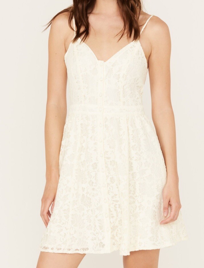 NWD MOLLY BRACKEN WOMEN'S LACE BUTTON DOWN SLEEVELESS MINI DRESS Size M NWD MOLLY BRACKEN WOMEN'S LACE BUTTON DOWN SLEEVELESS MINI DRESS Size M