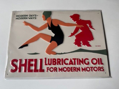 Shell Werbung Blechschild Ltd Auflage Nr. 1727 30 x 21 cm OVP Lubricating Oil