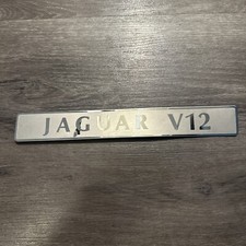 Jaguar Xj12 Xjs V12 Engine Inlet Manifold Script Nameplate Badge Emblem Oem