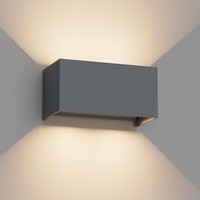 24W Led AußEnwandleuchte 3000K Warmweiß Verstellbarer Lichtstrahl IP65 Anthrazit