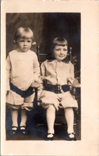 Vintage RPPC Postcard Portrait of Two Small Children c.1904-1918           12400