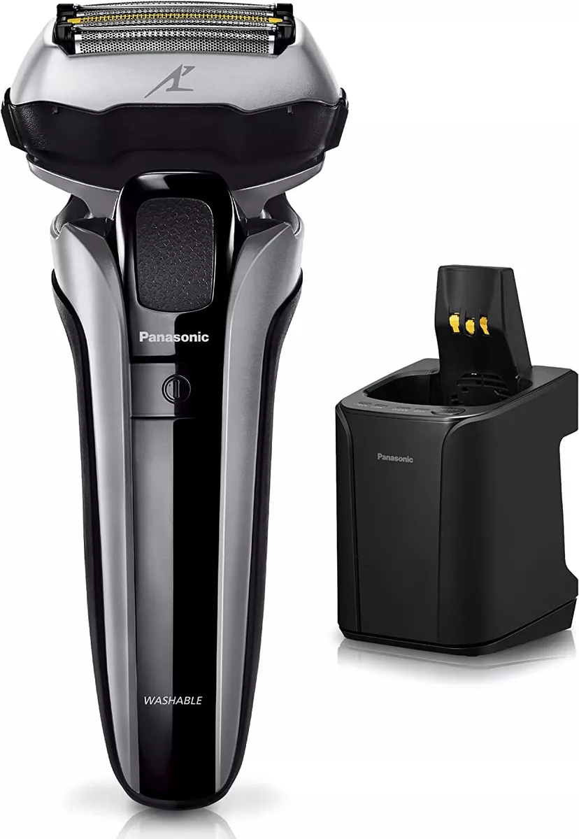 Panasonic LAMDASH PRO Men's Shaver 5 Blades Silver w/ Cleaning System ES-LV7H-S