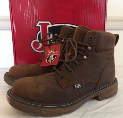 NWT Men Justin Work Boot Leather SE466 Comp Safety Toe Rush 6'' Waterproof 11.5 D