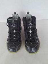 Nike Youth Size 1 Y - Little Posite One PS Shoes Black Green CW1594-001 Sneakers