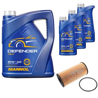 FEBI BILSTEIN Ölfilter 8L MANNOL Defender 10W-40 für Nissan Qashqai +2 I J10