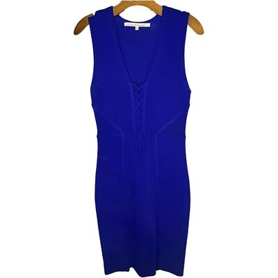 RACHEL Rachel Roy Fitted Bodycon Knit LaceUp Island Hop Dress - New with  Tags L. | eBay