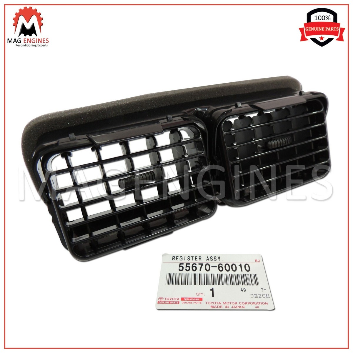 55670-60010 GENUINE OEM REGISTER ASSY, INSTRUMENT PANEL, NO.3