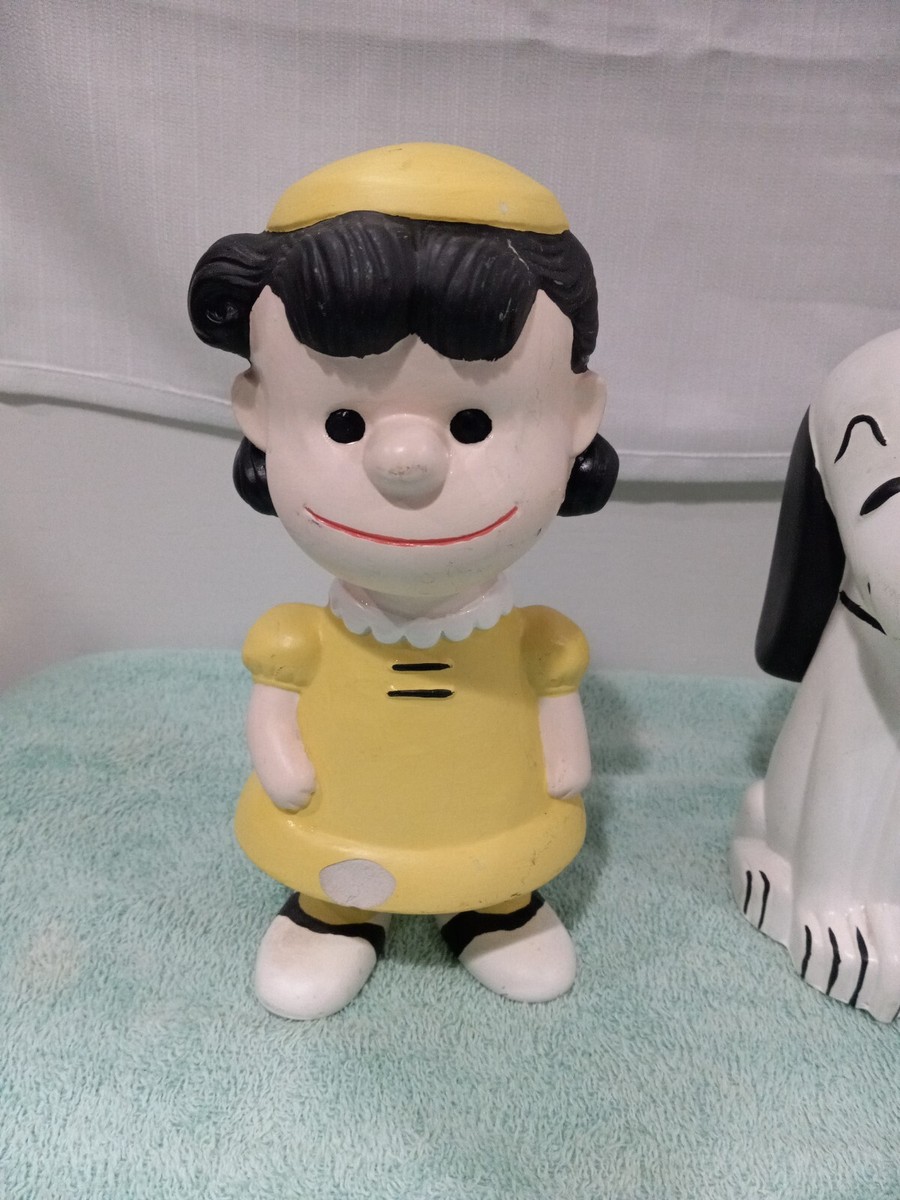 Vintage Snoopy Charlie Brown Lucy Peanuts Gang Ceramic Painted