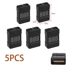 5PCS Low Voltage Power Display Tester Monitor Buzzer Alarm for 1-8S Lipo Battery