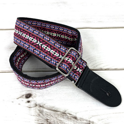 Walker & Williams H-19-M Vintage Series Strap Red, Blue & Cream Yucatan Weave - Picture 6 of 10